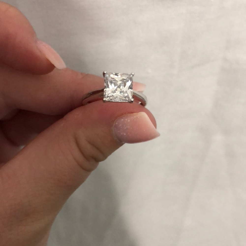 Princess cut CZ ring